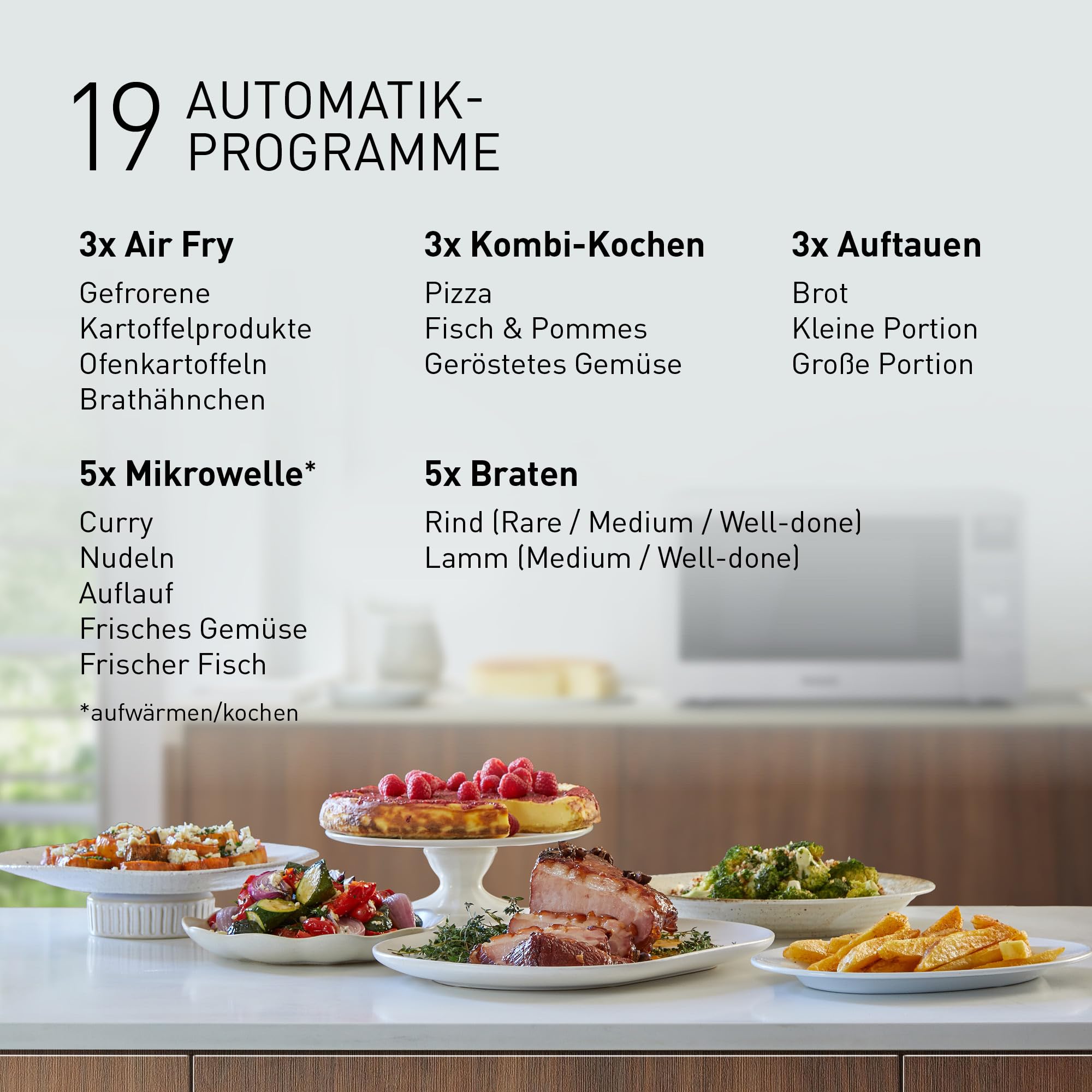 Panasonic NN-CD58RSEPG 27L 4-in-1 Kombi-Mikrowelle mit Airfryer-Funktion 1000W Inverter 1300W Grill Edelstahl