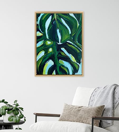 Miniatura 4 de Kate and Laurel Sylvie - Lienzo enmarcado en blanco, 18 x 24 pulgadas, oro brillante, lienzo vacío moderno para pintar tu propio arte, enmarcado de