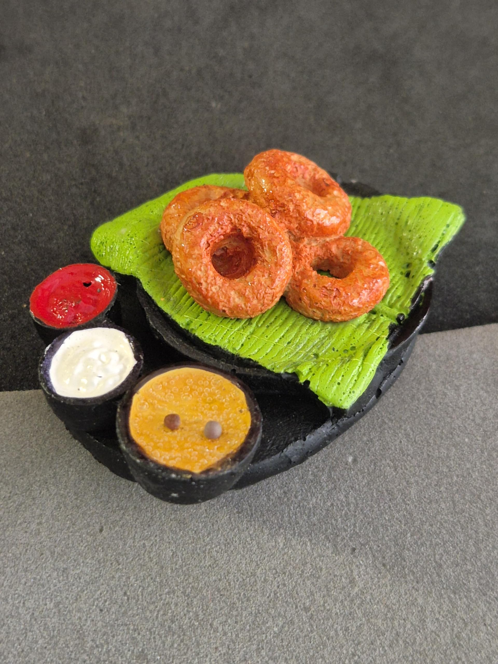 DT DECTONE Combo Pack of 3 Fridge Magnet Dosa, Sambhar Vada & Nariyal Pani Miniature 3D Fridge Magnet Best Souvenir Gift 100% Made in India 2