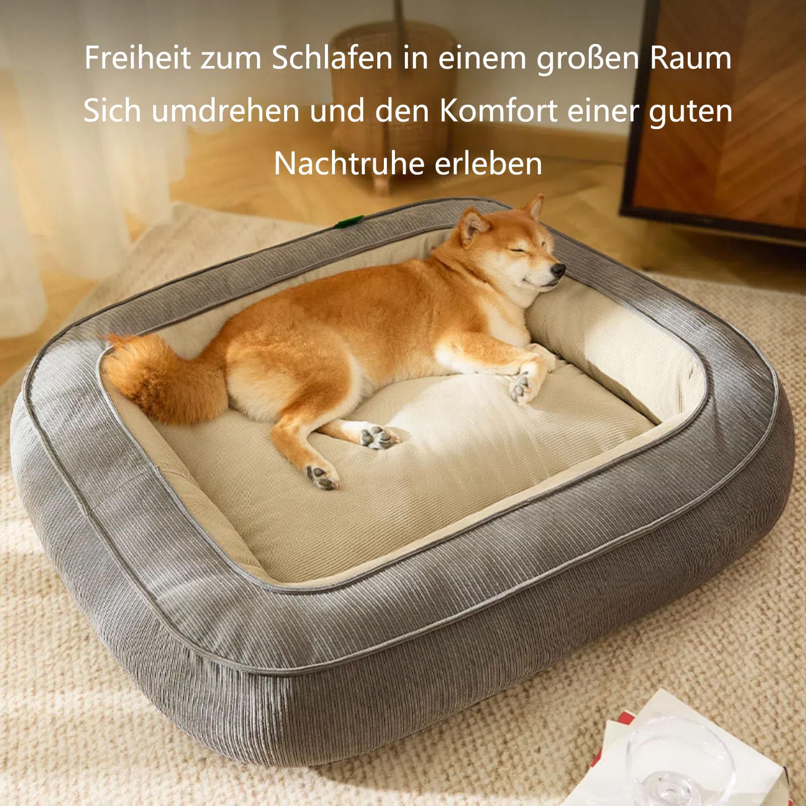 Cama ortopédica para perros, almohada para perro, cesta para perro, cama mullida para perros grandes, medianos y pequeños, verde, L