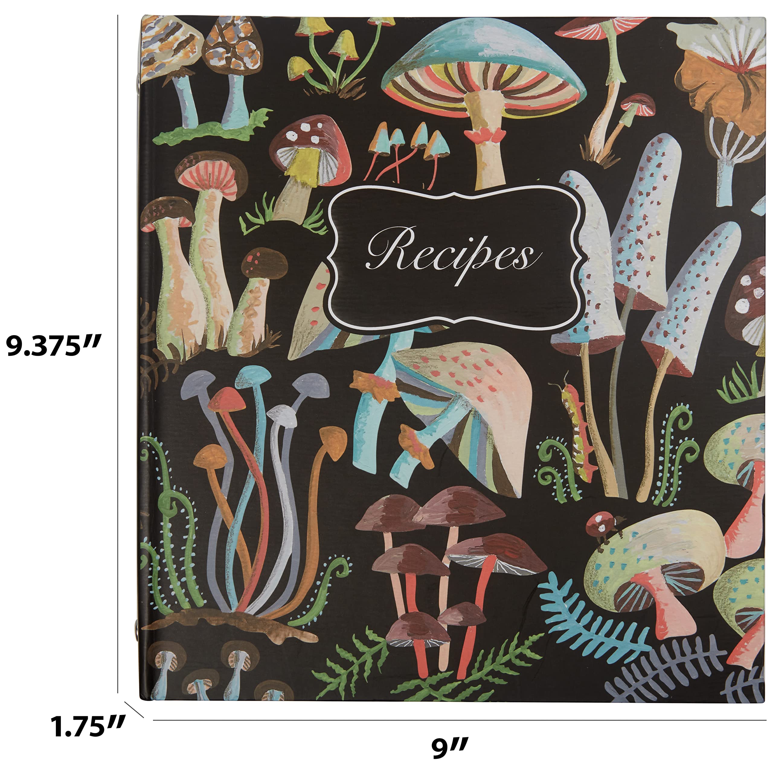 C.R. Gibson Raccoglitore per ricette a 3 anelli con carte, 23,7 x 21,6 cm