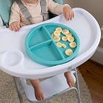 Ingenuity: ity by Ingenuity Sun Valley Compact Folding High Chair, Food-Grade Safe Plate, 5-Point Harness, For Ages 6 Months and Up, Unisex - Teal