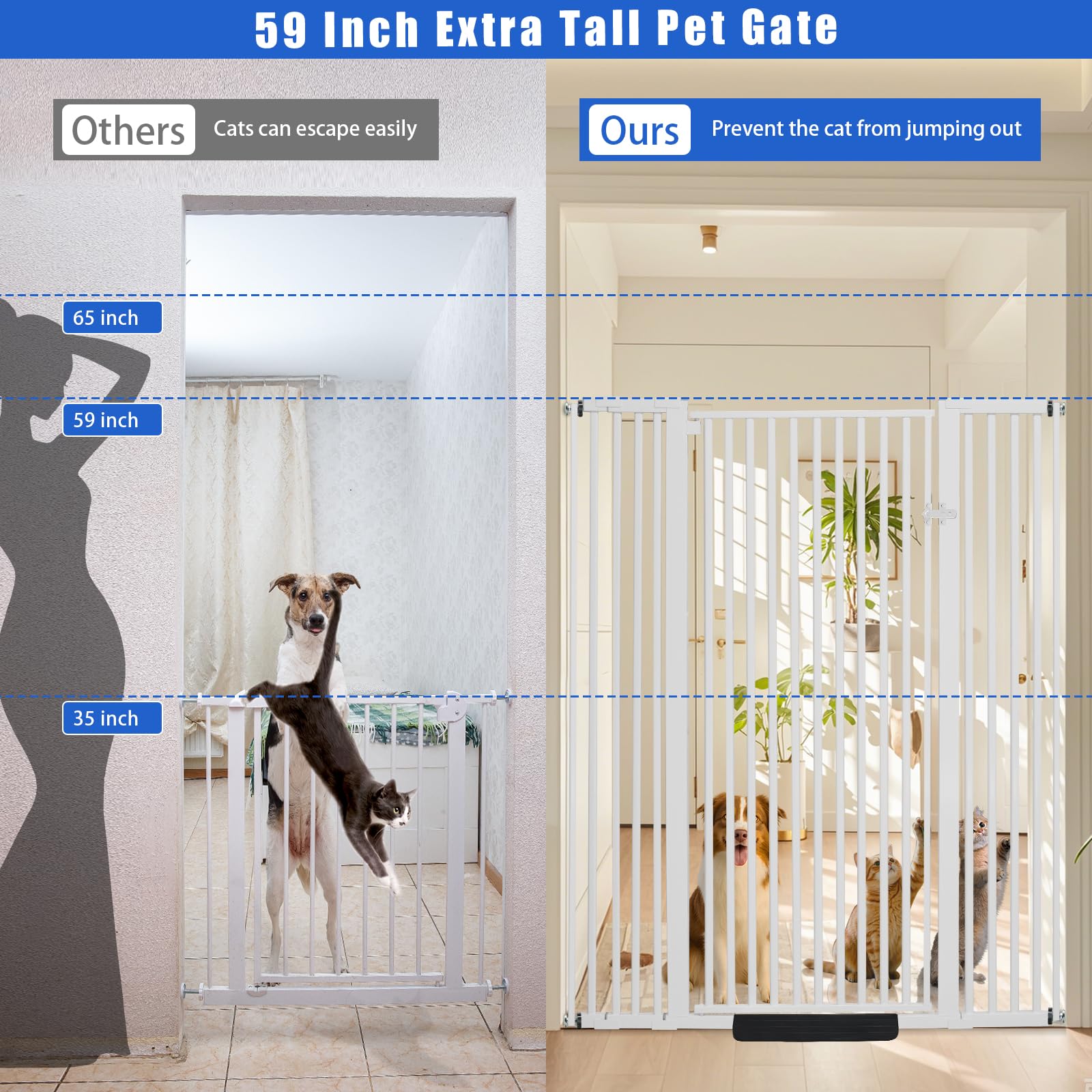 Cancello Per Animali Domestici Cancello Retrattile Extra Lungo 508 Cm