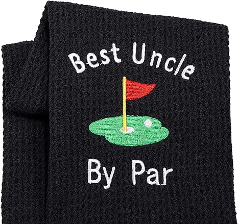 Review LEVLO Uncle Golf Towel Embroidered Golf Towel Gift Golf Father Gift Best Uncle by Par Golf Towel with Clip (Best Uncle-Black) Review LEVLO Uncle Golf Towel Embroidered Golf Towel Gift Golf Father Gift Best Uncle by Par Golf Towel with Clip (Best Uncle-Black)
