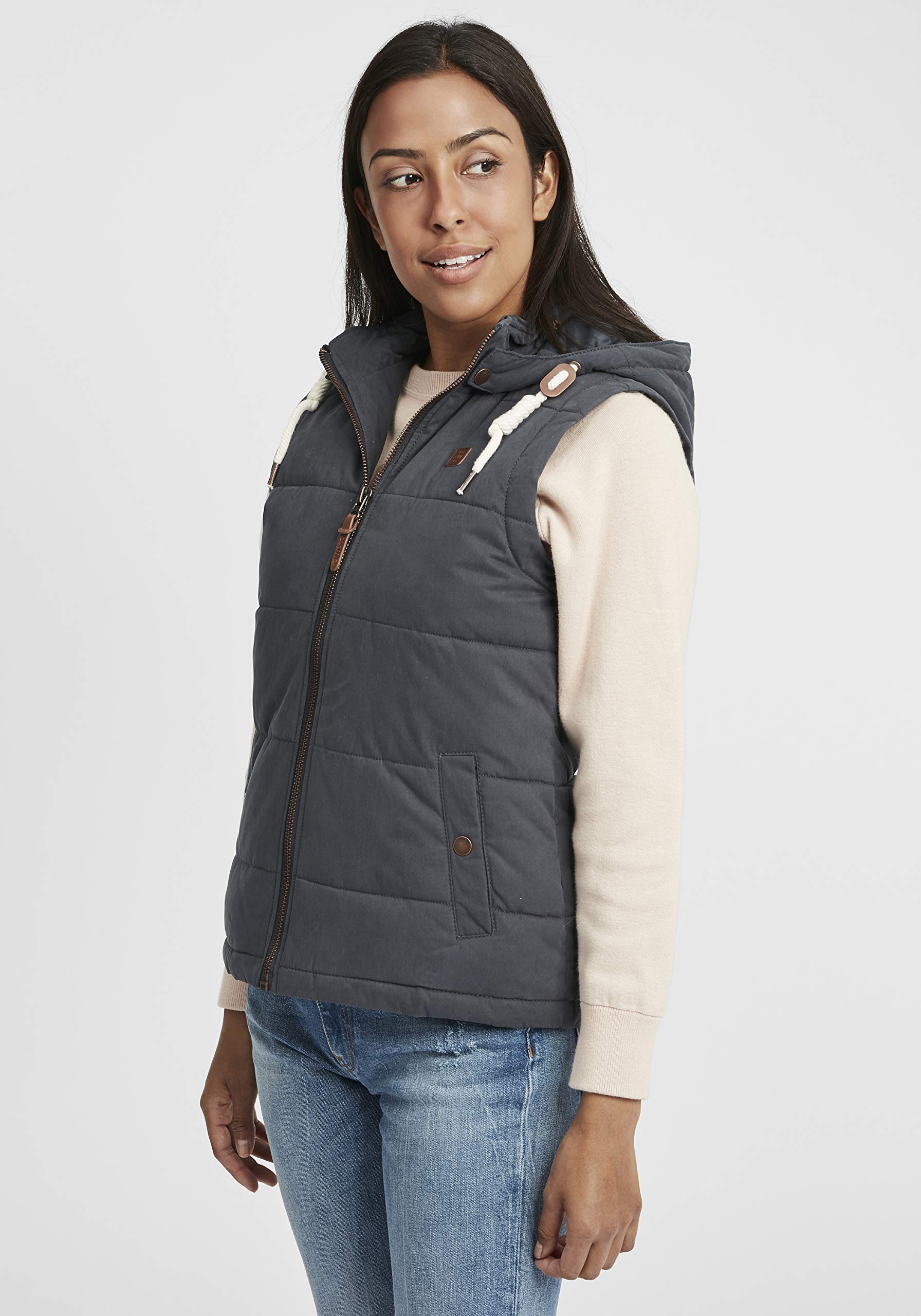 Desires Lew Doudoune sans Manches Gilet Veste pour Femme À Capuche