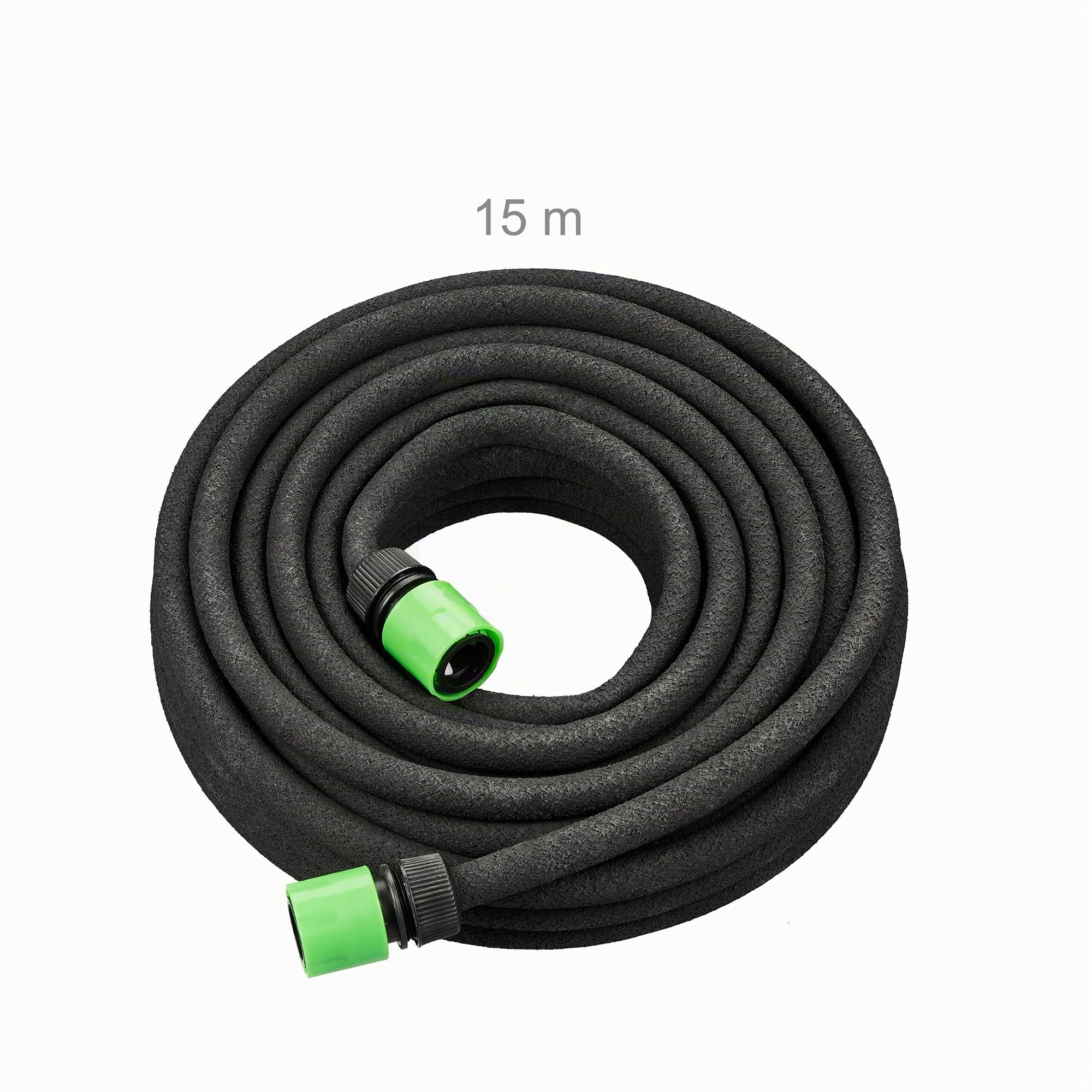 Relaxdays Tubo Irrigazione a Goccia, Gocciolatoio Microforato, Pompa Gocciolante Acqua da 15m, per Giardino e Orto, Nero