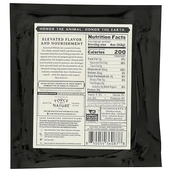 Force of Nature Meats Ancestral Ground Chicken, 16 OZ 2