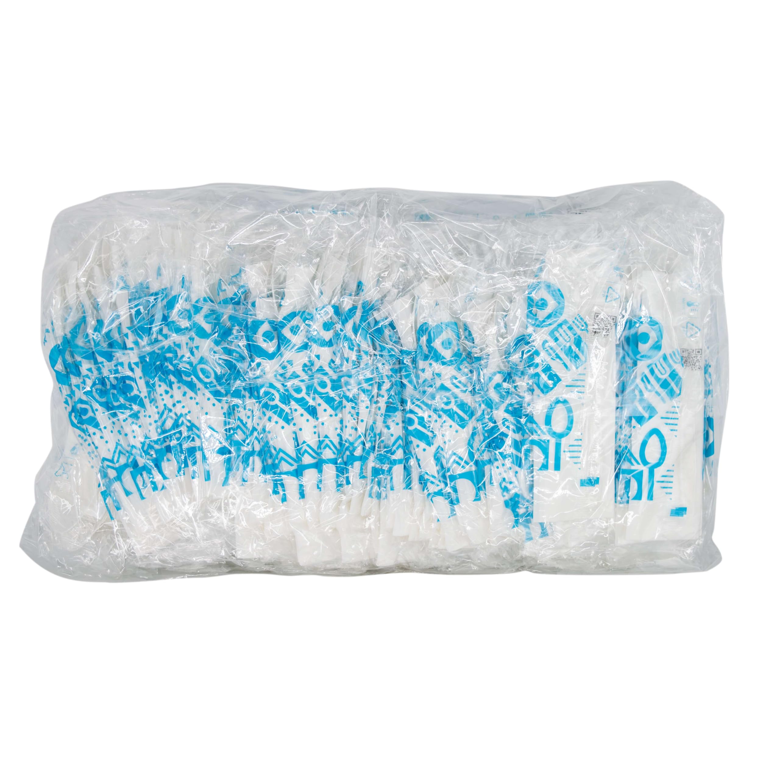 Maqa Kit 100 pz Cucchiaio e Tovagliolo 2 Veli – Posate Monouso Imbustate, Plastica Rigida Riutilizzabile, 100% Riciclabili