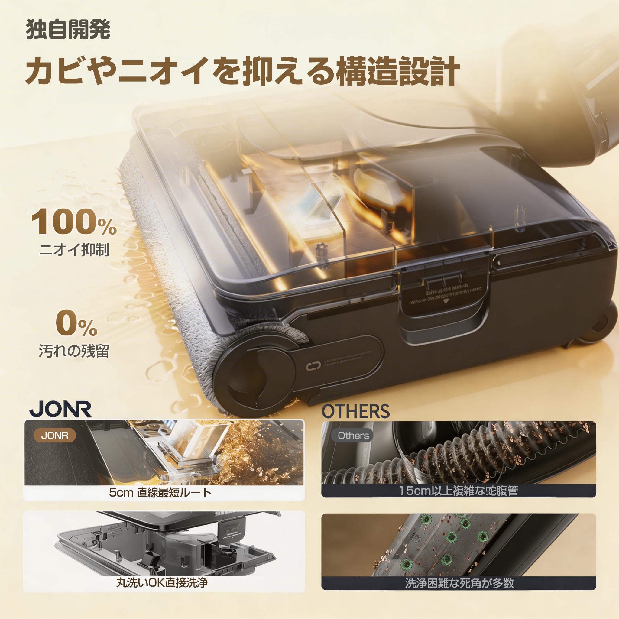 Amazon.co.jp: JONR H2 Pro 水拭き掃除機 乾湿両用 高性能 除菌