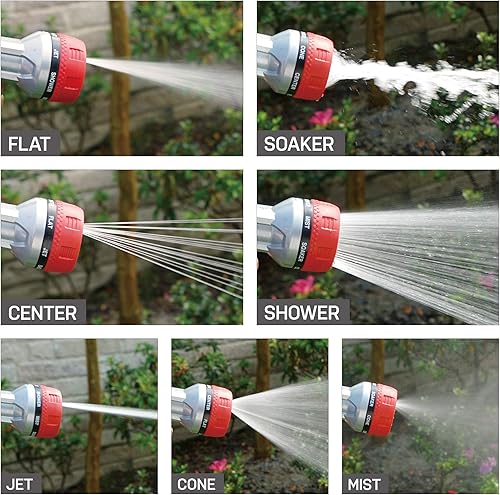 Miniatura 6 de Eden Paquete de riego de jardín con kit de conexión rápida premium, boquilla de control de pulgar de metal (7 en 1) y accesorios