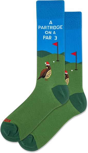 Hot Sox Mens Winter Holiday Fun Crew Socks - 1 Pair Pack - Cool & Funny Festive Novelty Fashion Gifts