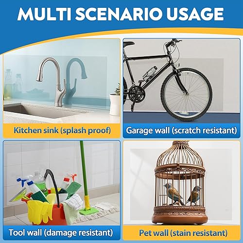 Miniatura 6 de Papel de contacto protector de pared transparente, hojas protectoras de pared para pared pintada, papel tapiz autoadhesivo extraíble para proteger