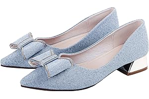 Slip-On Comfort Kitten Heels for Women - Baby Blue