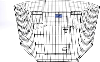 Simply Plus Pets Foldable Metal Exercise Pen/Pet Playpen, for Indoor Home & Out-Door Use. Keeps Pets Safe,Easy Set Up, No Tools Required