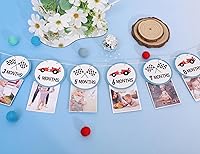 Vista 6 de Cartel de fotos mensual de autos de carreras, decoración rápida de fiesta de cumpleaños, cartel de fotos con temática de carreras para recién