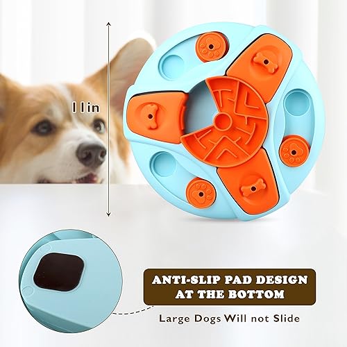 Miniatura 7 de ZALBYUY Juguetes de rompecabezas para perros, rompecabezas de alimentación lenta, juguetes interactivos para entrenamiento y estimulación del