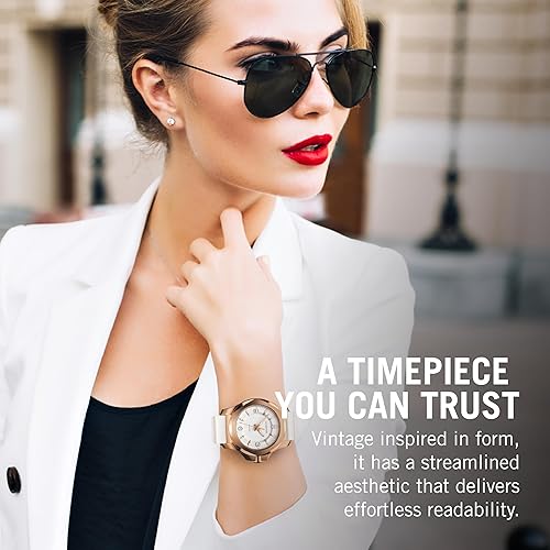 Miniatura 4 de Victorinox I.N.O.X. V 37, esfera blanca, bisel de oro rosa, correa de goma blanca, Blanco, Reloj de cuarzo