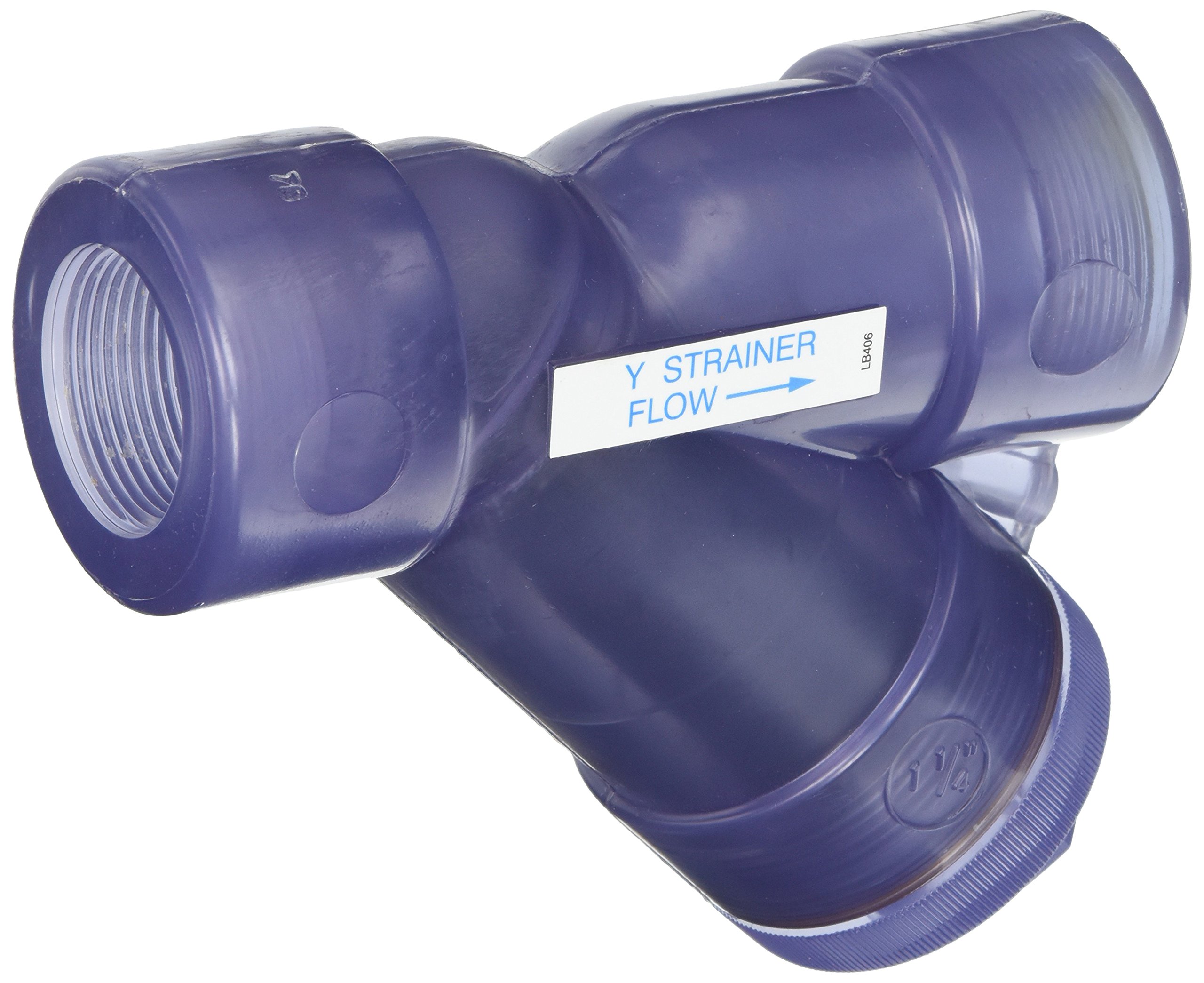 Hayward YS00125T - Colador en Y de PVC Transparente roscado con Sellos de Junta tórica FPM, 1-1/4 Pulgadas