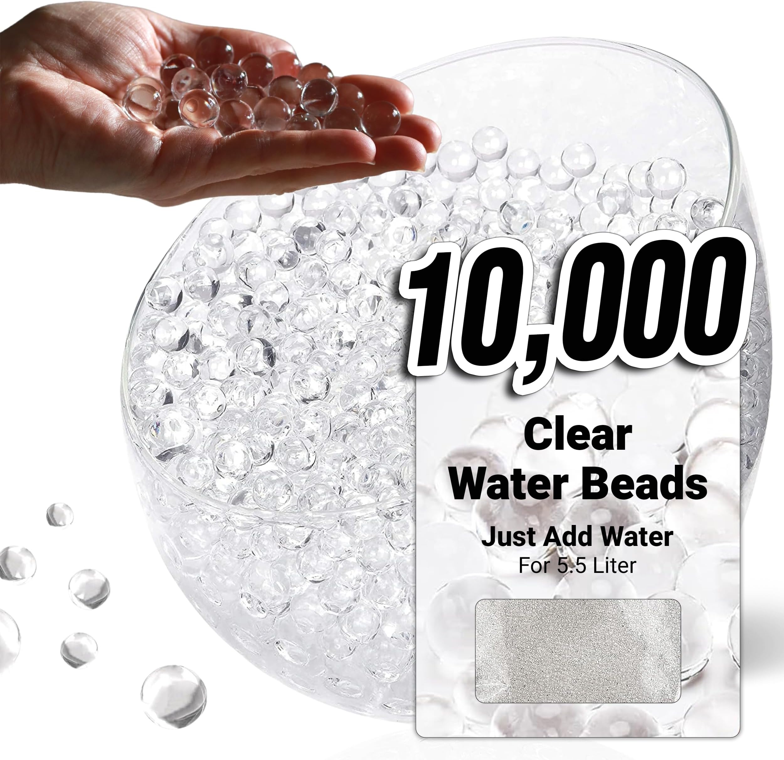 comforder – Water Beads, Water Balls, Decorative Water Beads for Plants, Decorative Gel Balls for Vase Fillers (Clear, 10,000)
