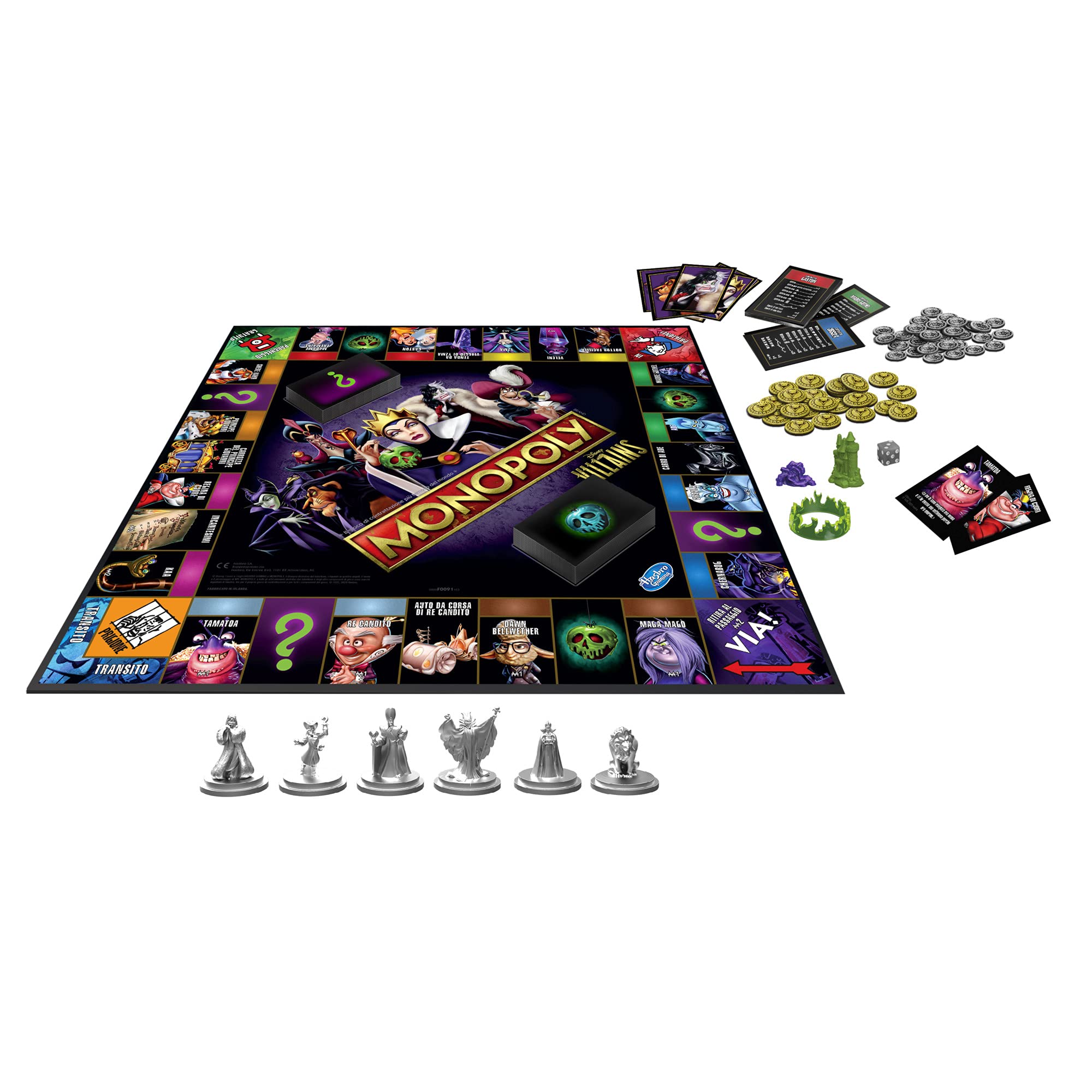 Hasbro Monopoly: Disney Villains Edition, gioco per bambini dagli 8 anni in su, gioca come un classico cattivo Disney