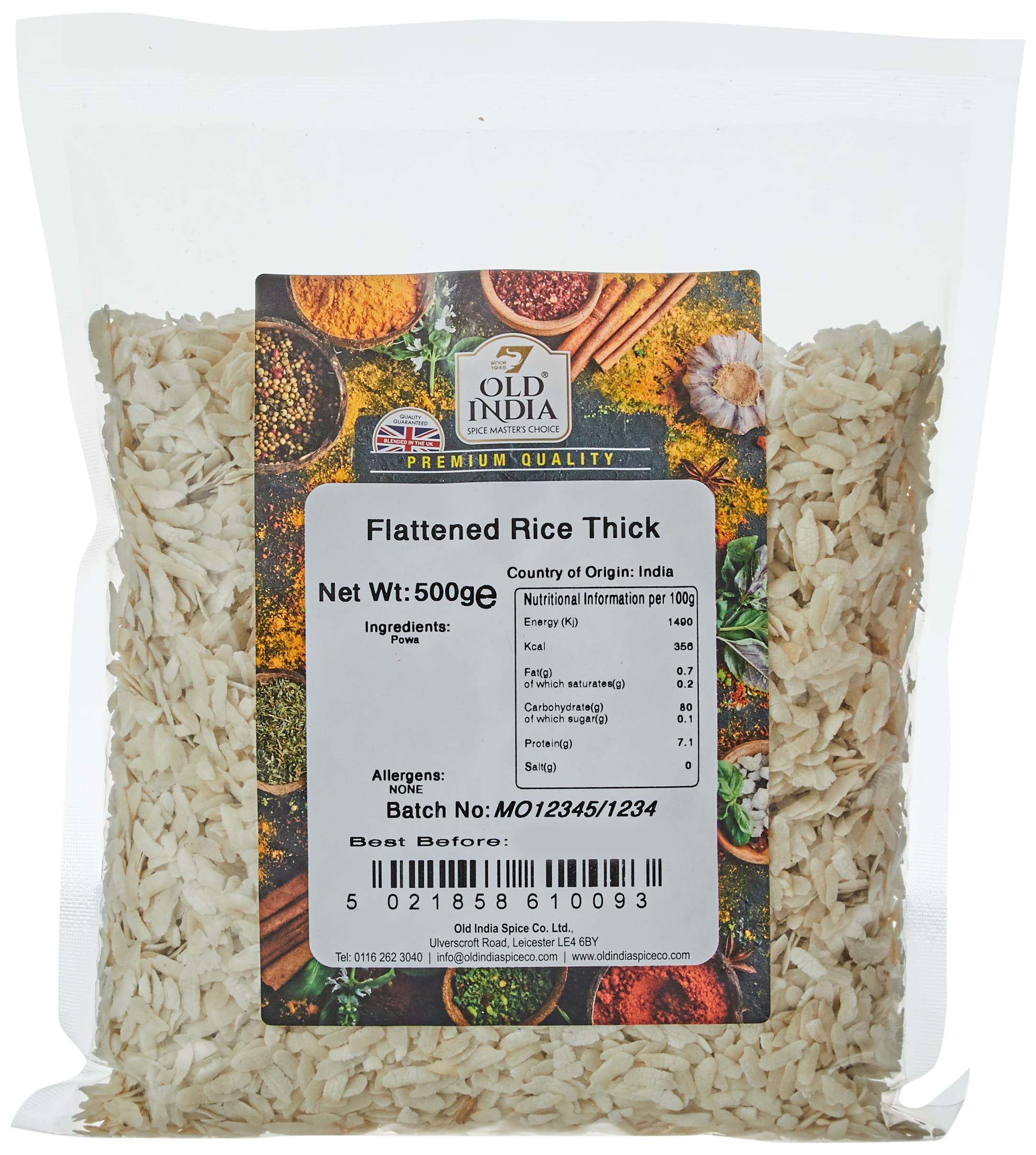 Old India Flattened Rice Thick 500g