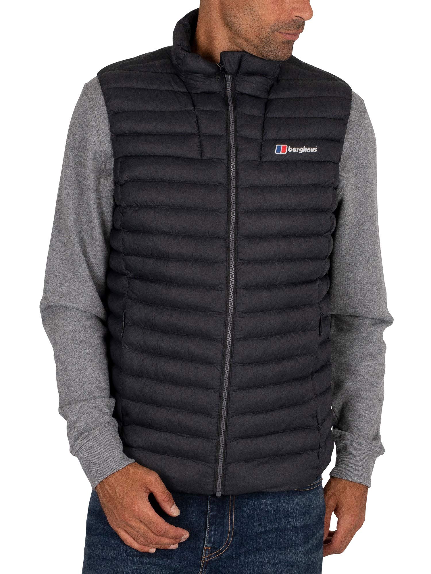 Berghaus Men's Vaskye Synthetic Insulated Jacket | Extra Warm | Durable Coat | Lightweight Design | Puffer Insulated Gilet, Black/Black, XS