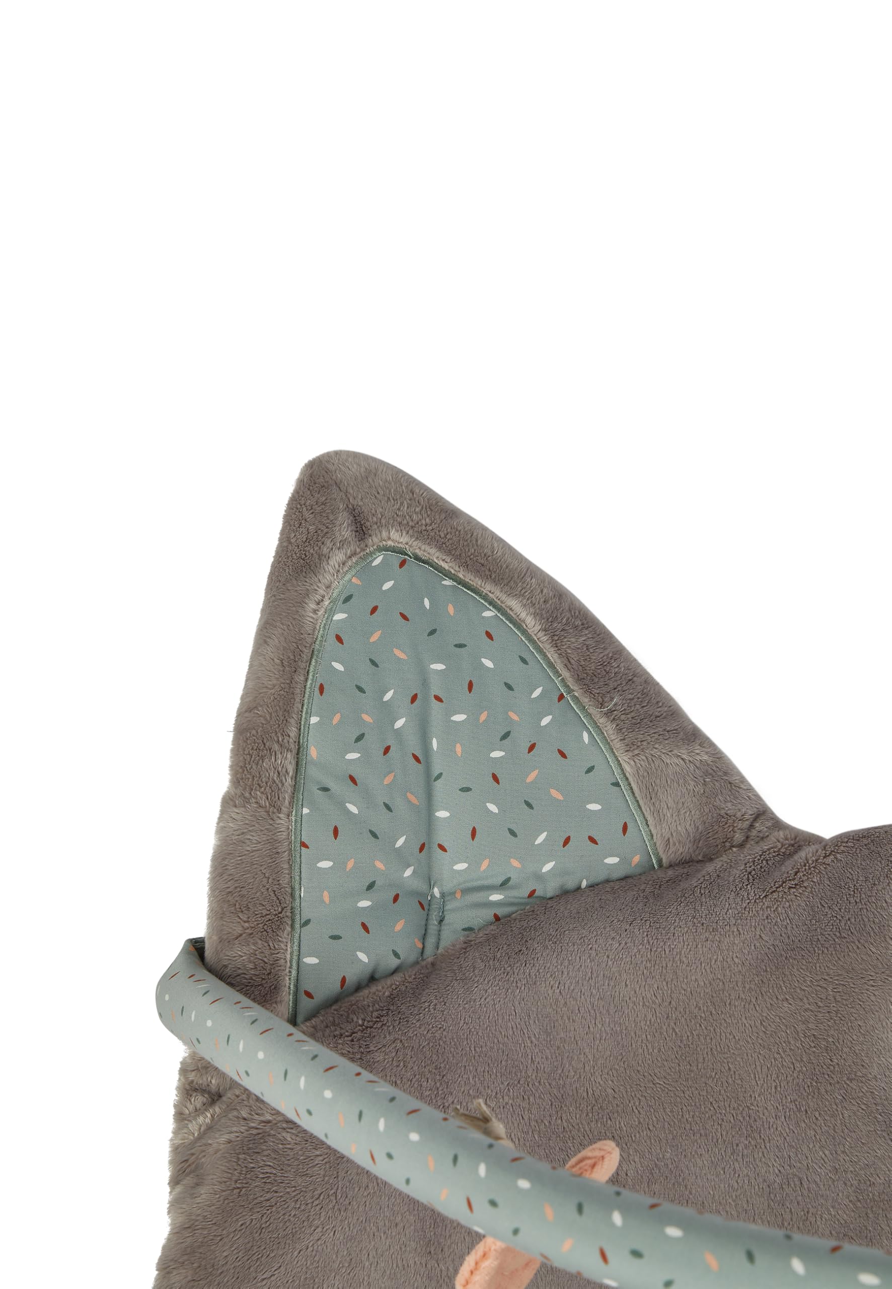 Sterntaler Spielbogen Katze Lilly - Spielbogen aus weichem Flausch und bedrucktem Baumwoll Mischgewebe - Baby Spieldecke mit Bogen und Spielfiguren zum Abnehmen - Baby Spielzeug, steingrün
