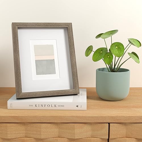 Miniatura 7 de Tienda Basics Marco de fotos rectangular, 8 x 10 pulgadas o 5 x 7 pulgadas con paspartú, paquete de 2, dorado, 11.25 x 9.25 pulgadas