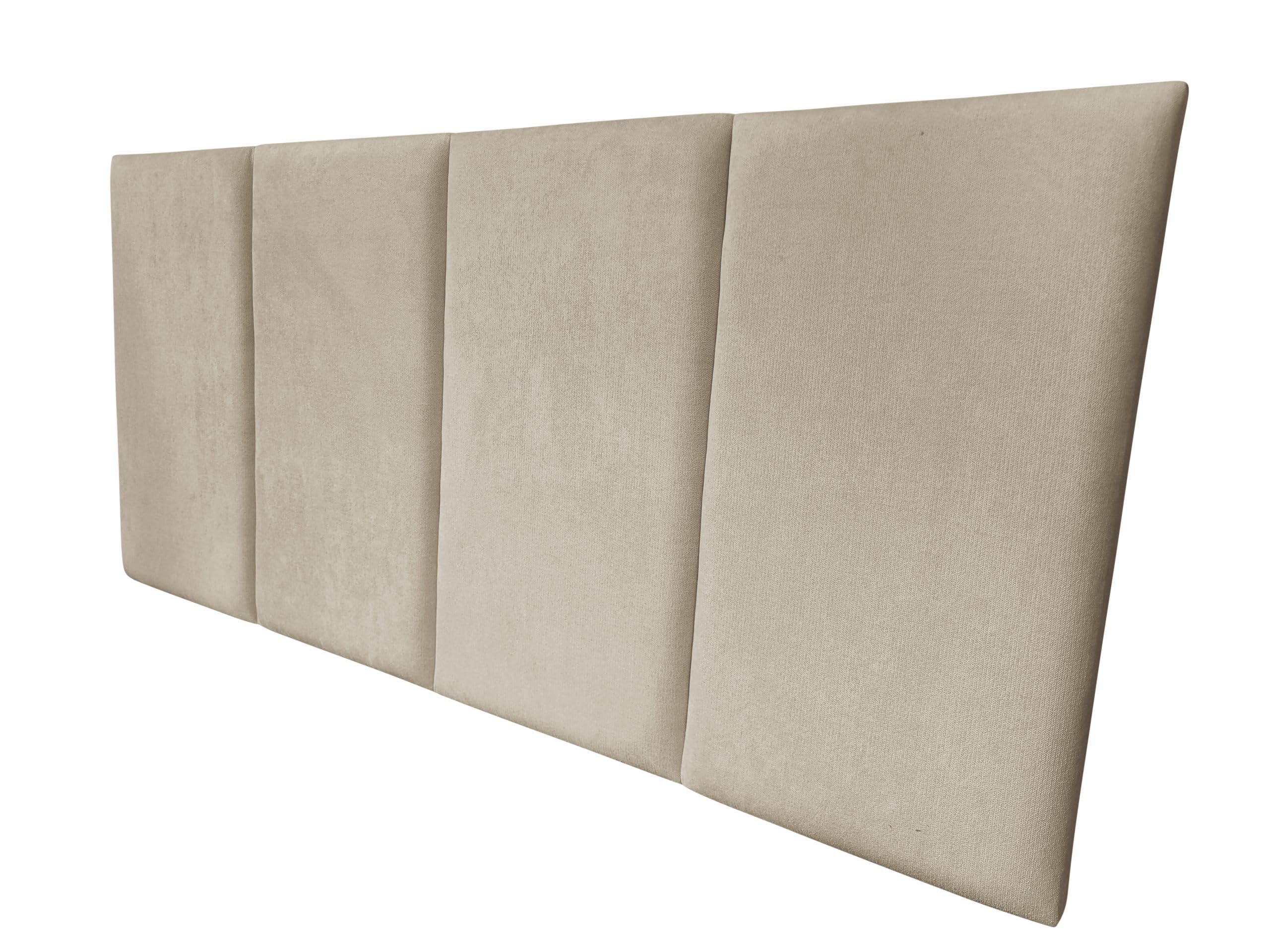 DecorQUALITY cabeceros Cama 180 Granada - Cabezal Tapizado Acolchado de Tela Antimanchas - Cabecero Premium Dormitorio (Beige 180x125 cm)