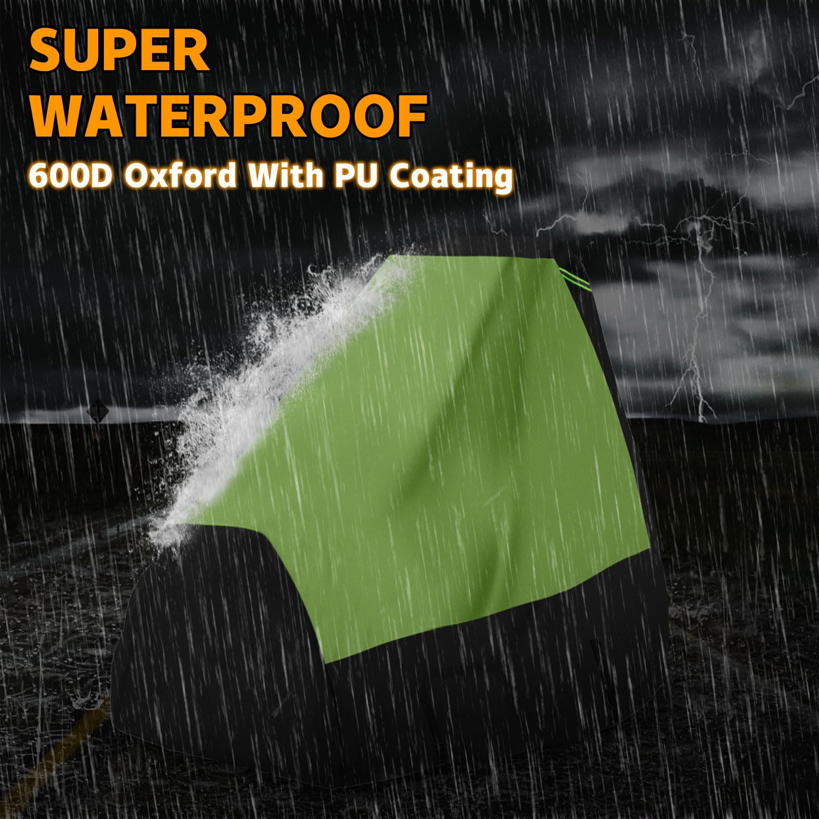 Cubierta para cortacésped de giro cero con cuerdas, impermeable, resistente, se adapta a cubiertas de cortacésped de hasta 60 pulgadas, poliéster Oxford 600D resistente a los rayos UV y al agua,