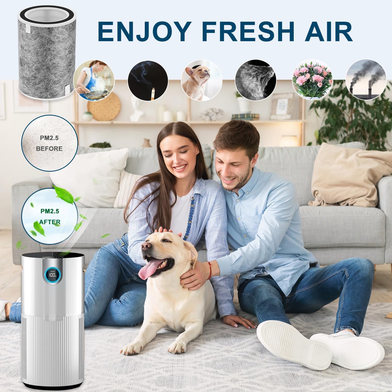 HP302 HP200 Filter For Air Purifiers Compatible with Shark HP302 HP200 HP201 HP202 UA205 Air Purifiers MAX, MAX 3-IN-1 Series HC501 HC502 HC505. UA505, Part Number HE2FKBAS,(1pack) - Image 5