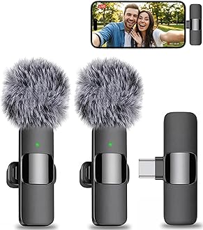 - Mini Mic Pro Wireless Microphone for iPhone, iPad, Android, Lavalier Microphone for Video Recording - 2 Pack iPhone Mic Crystal Clear Recording with USB-C for Podcast, ASMR (iPhone 15+ / Android)