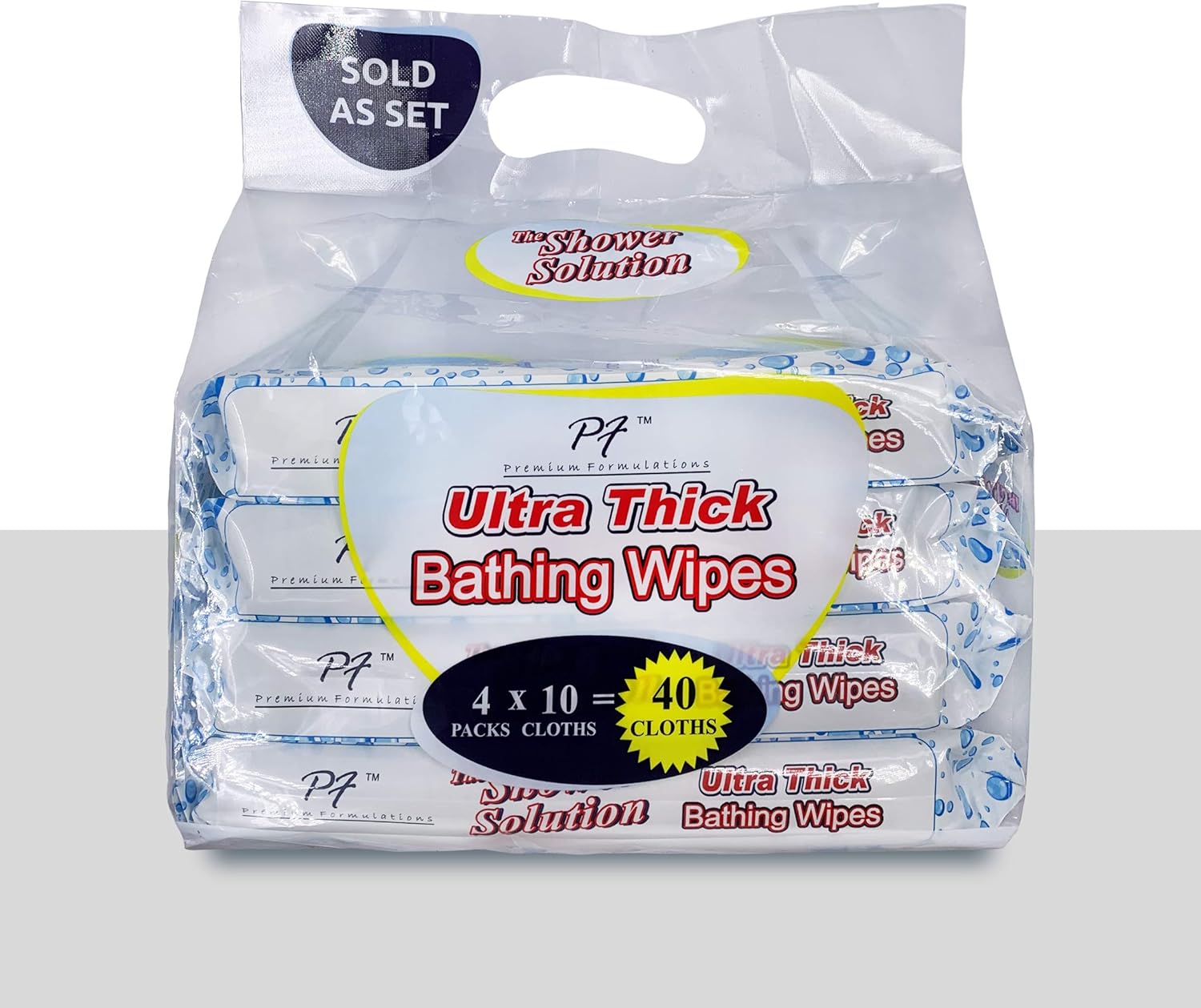 Featured Product Premium Formulations Shower Solutions - Adult Bathing Wipes, Extra Large and Extra Thick, 40 Wipes (4 packs of 10 count) Black Friday - 40% OFF Premium Formulations Shower Solutions - Adult Bathing Wipes, Extra Large and Extra Thick, 40 Wipes (4 packs of 10 count)