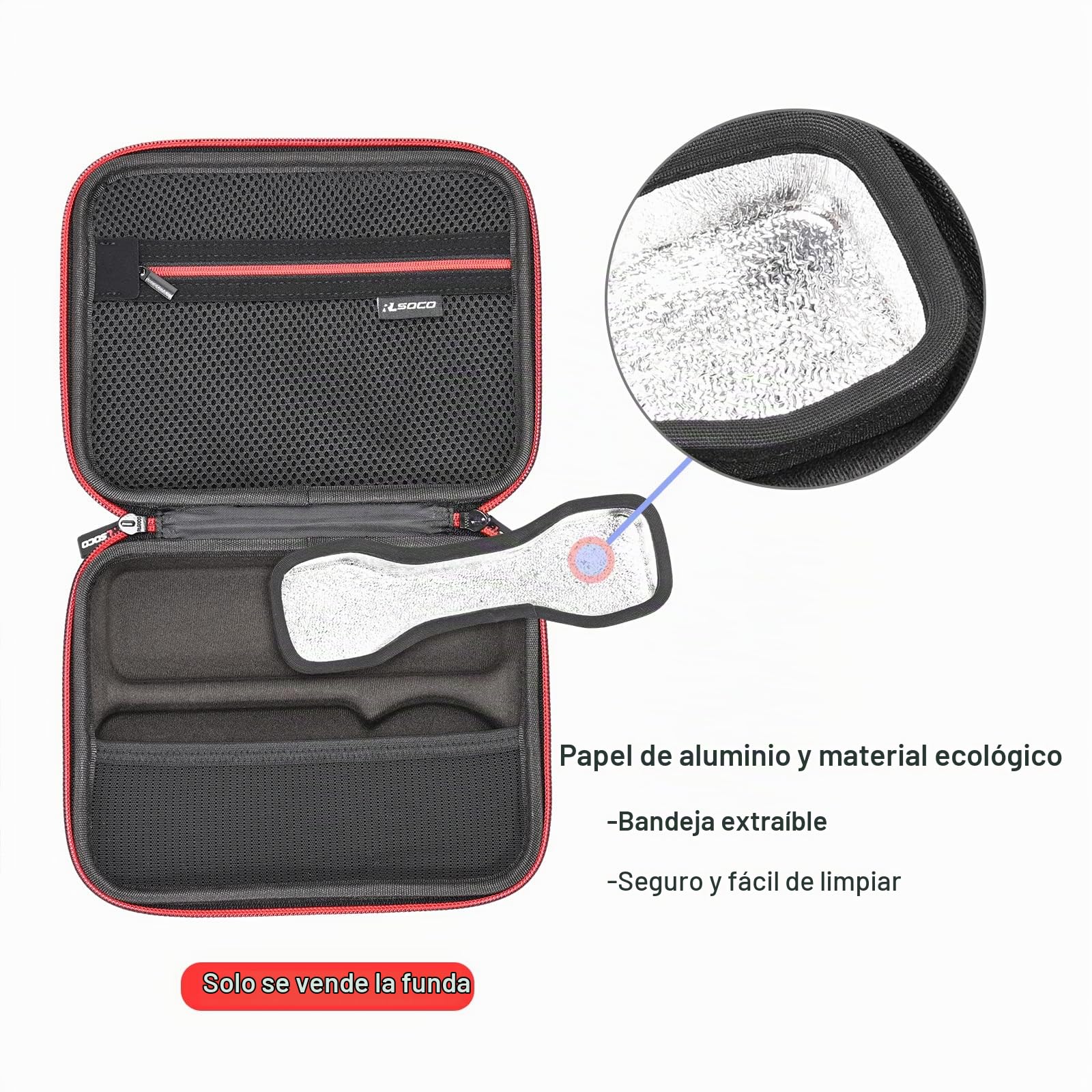 RLSOCO Funda Compatible con Gillette Labs Heated Razor Máquina de Afeitar Hombre (Negro)