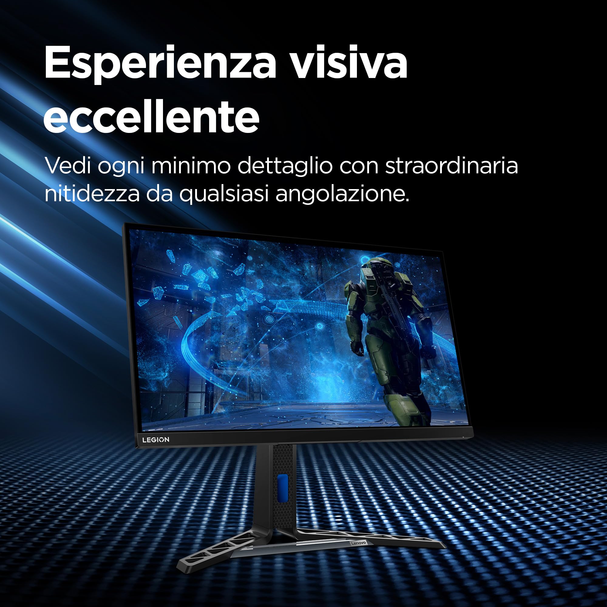 Lenovo Legion Y27qf-30 Monitor Gaming 27" QHD (2560x1440), IPS, 0.5ms, 240Hz (Overclock 250Hz), Altoparlanti, Regolabile, AMD FreeSync Premium, HDMI 2.1 + DP