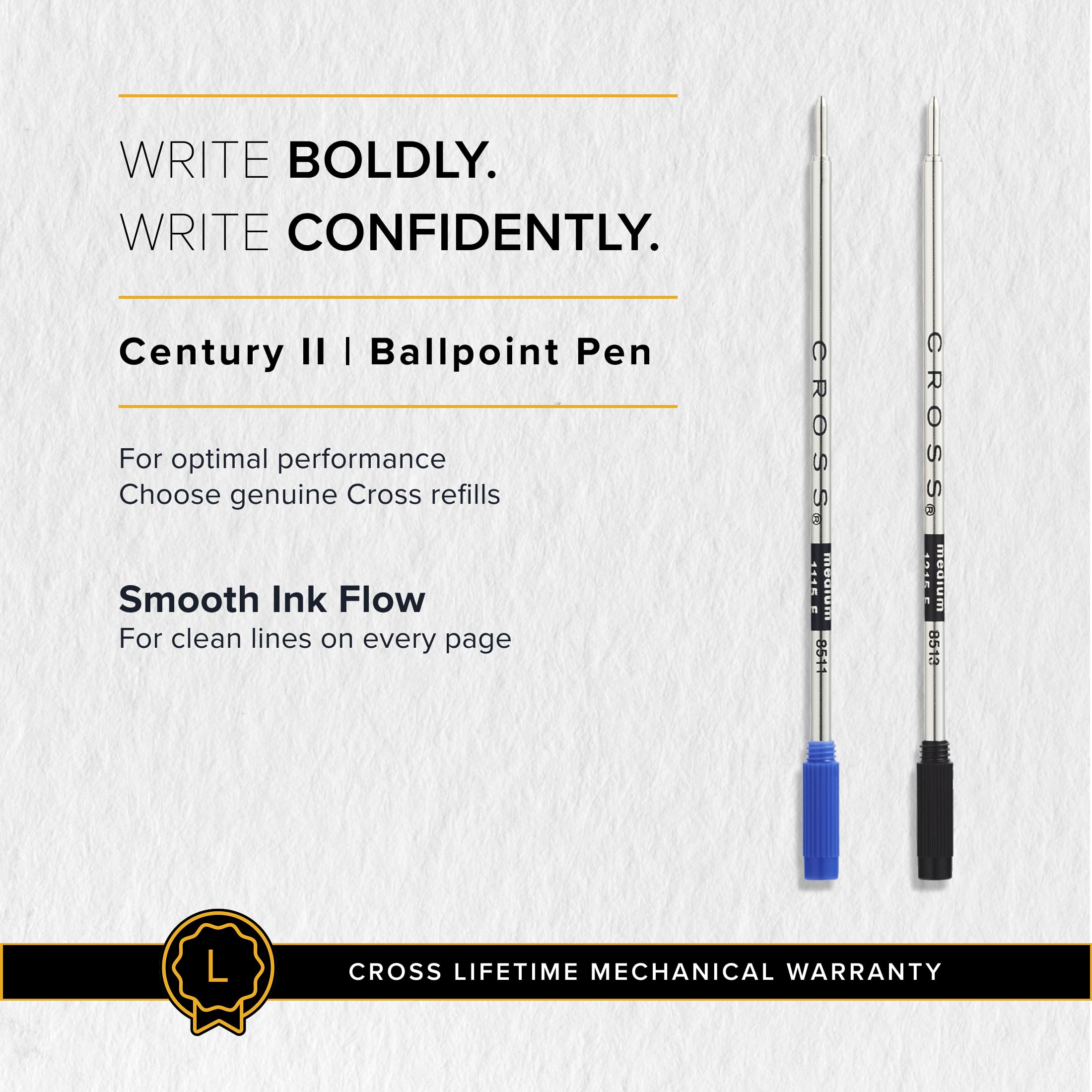 CROSS Century II - Penna a sfera laccata blu con punta cromata