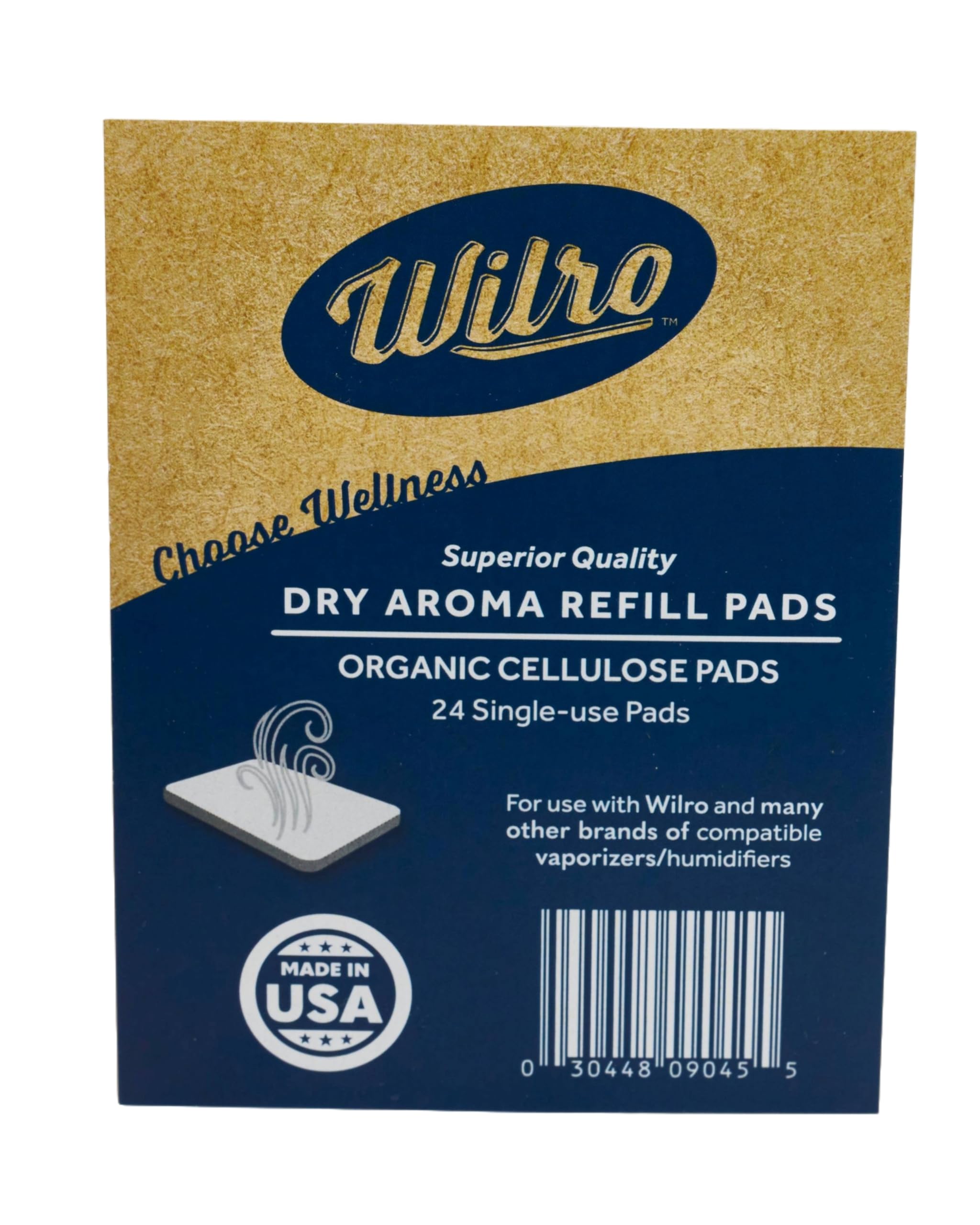 Wilro 24 Pack Humidifier, Aroma Diffuser, Vaporizer Aroma Refill Pads, Unscented Replacement Compatible with Dreo, Vicks, Wilro and Others