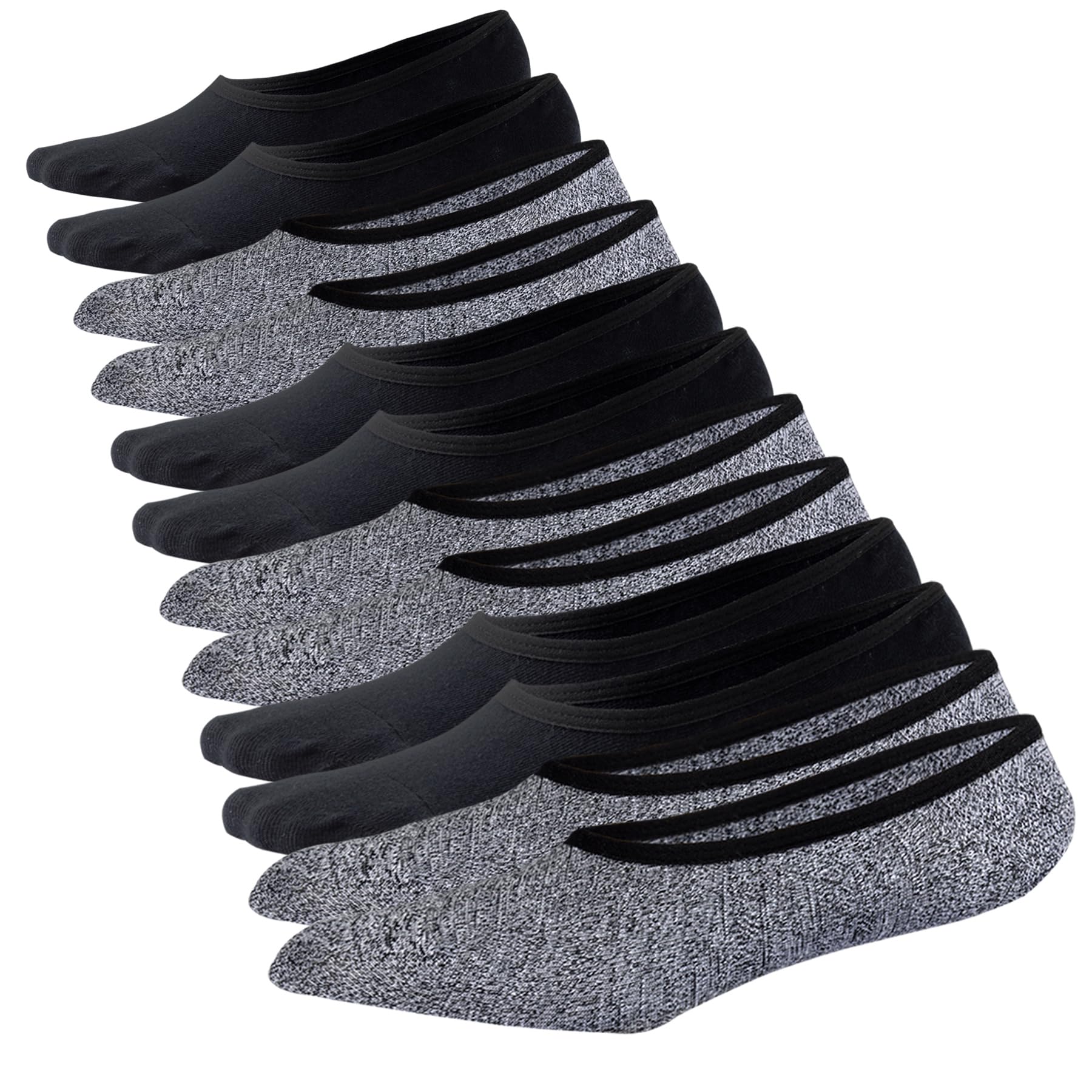 JORMATT Mens Truly No Show Socks With Non Slip Grips,Women Cotton Low Cut Socks for Loafer Sneakers Boat Shoes