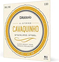 ENCORDOAMENTO PARA CAVAQUINHO EJ93 STAINLESS STEEL WOUND .011 .013 .023 .028 - D'ADDARIO