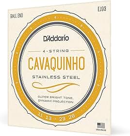 ENCORDOAMENTO PARA CAVAQUINHO EJ93 STAINLESS STEEL WOUND .011 .013 .023 .028 - D'ADDARIO