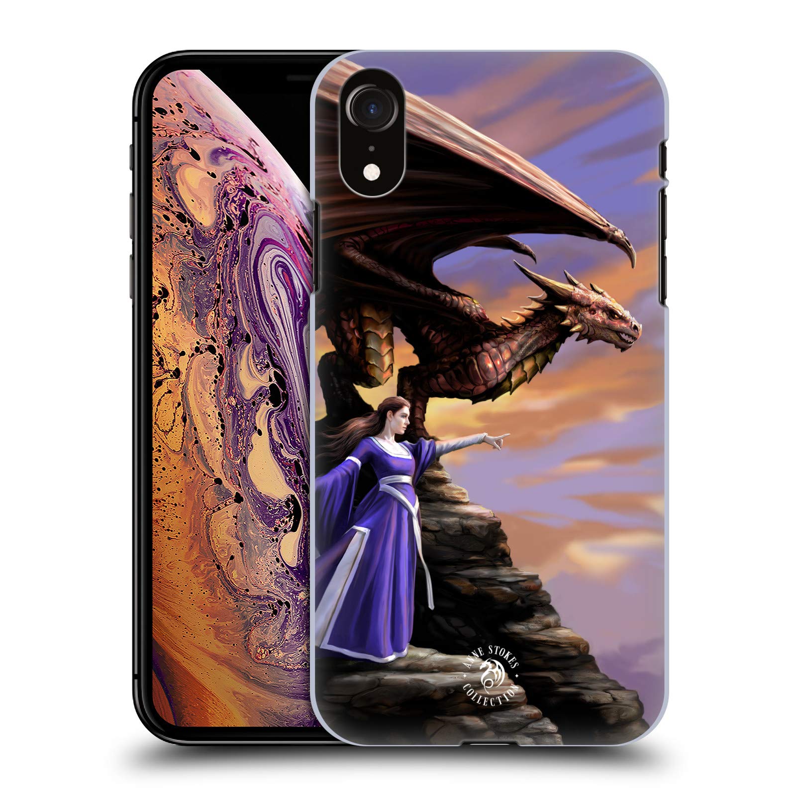 Head Case DesignsOfficially Licensed Anne Stokes Sentinel Dragons 2 Hard Back Case Compatible with Apple iPhone XR
