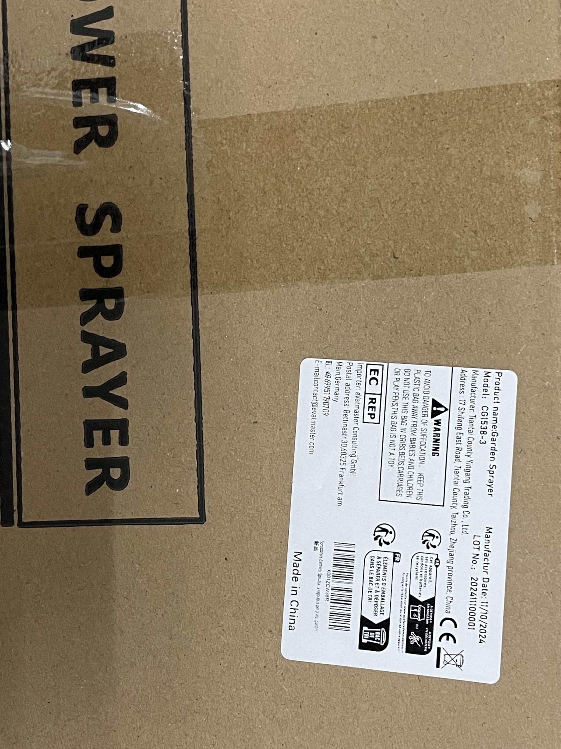 Spruzzatore Elettrico, Spruzzatore Da Giardino Elettrico 5L, 2400 mAh Spruzzatore 3 ugelli nebulizzatori, impugnatura ricaricabile USB, bacchetta retrattile e tracolla regolabile per prato, giardin