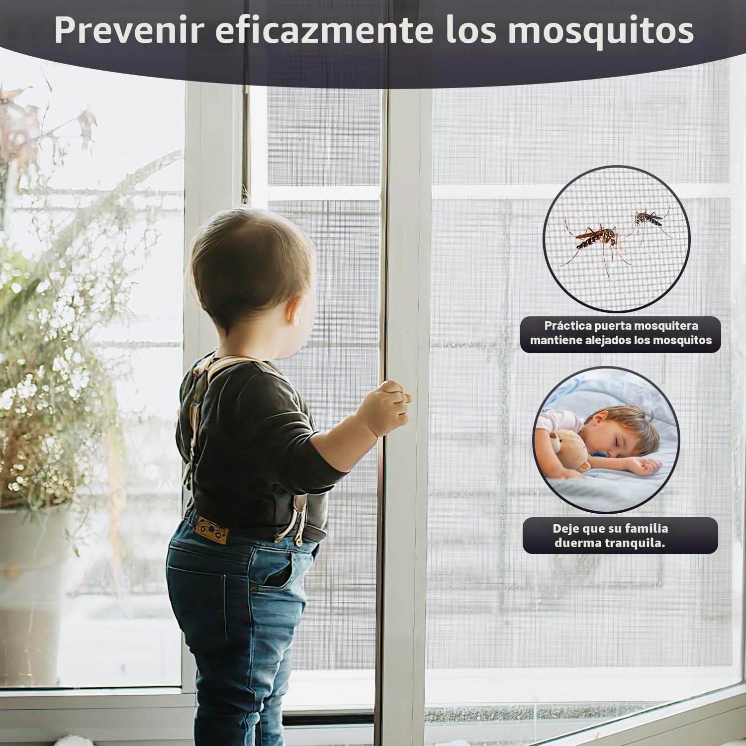 Mosquitera para puerta con marco de aluminio, 120 x 240 cm, para balcón, mosquitera blanca como kit de bricolaje, mosquitera para terraza