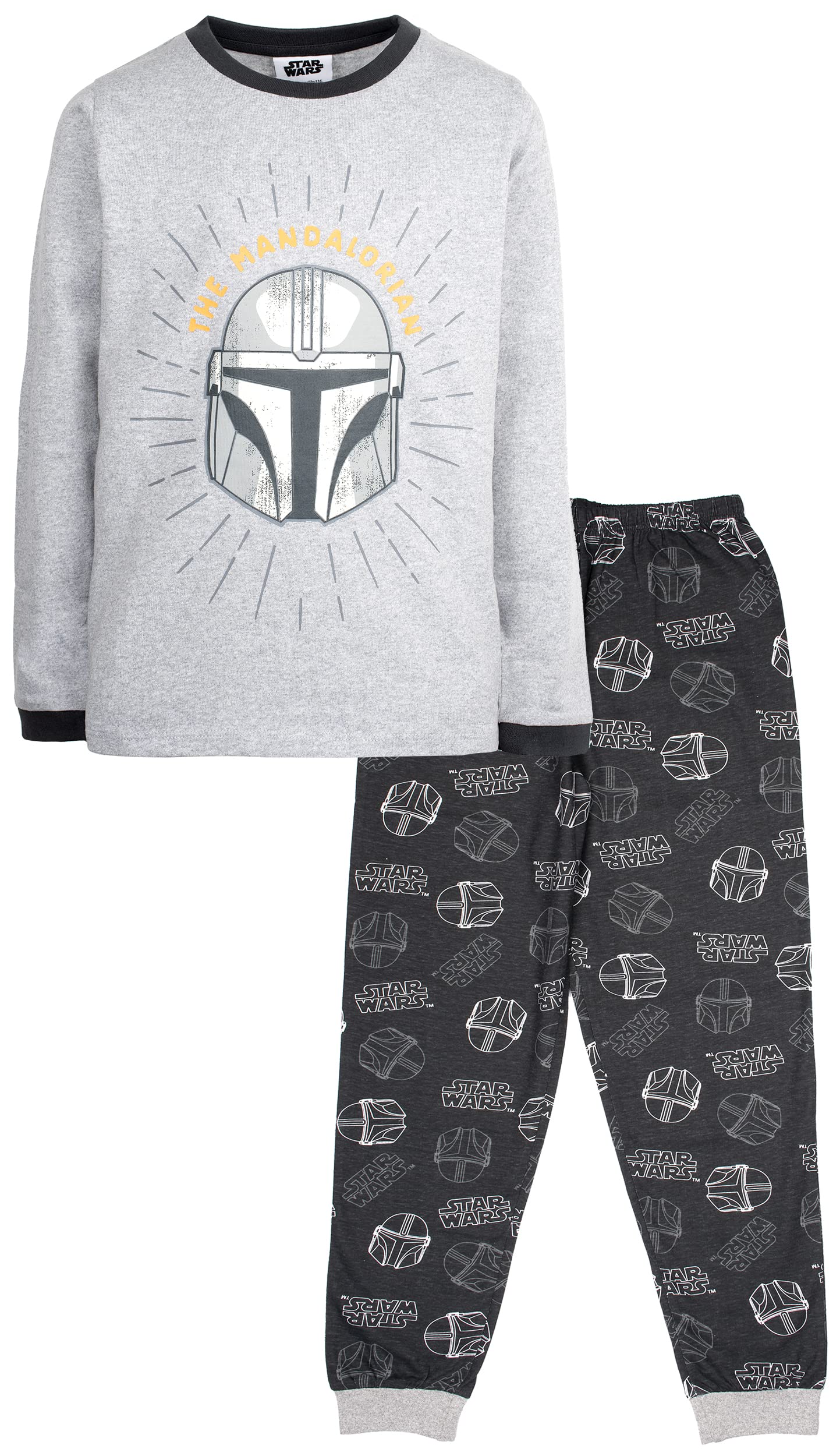 Baby Yoda Star Wars Pigiama Per Ragazzi The Mandalorian Grigio 5-6