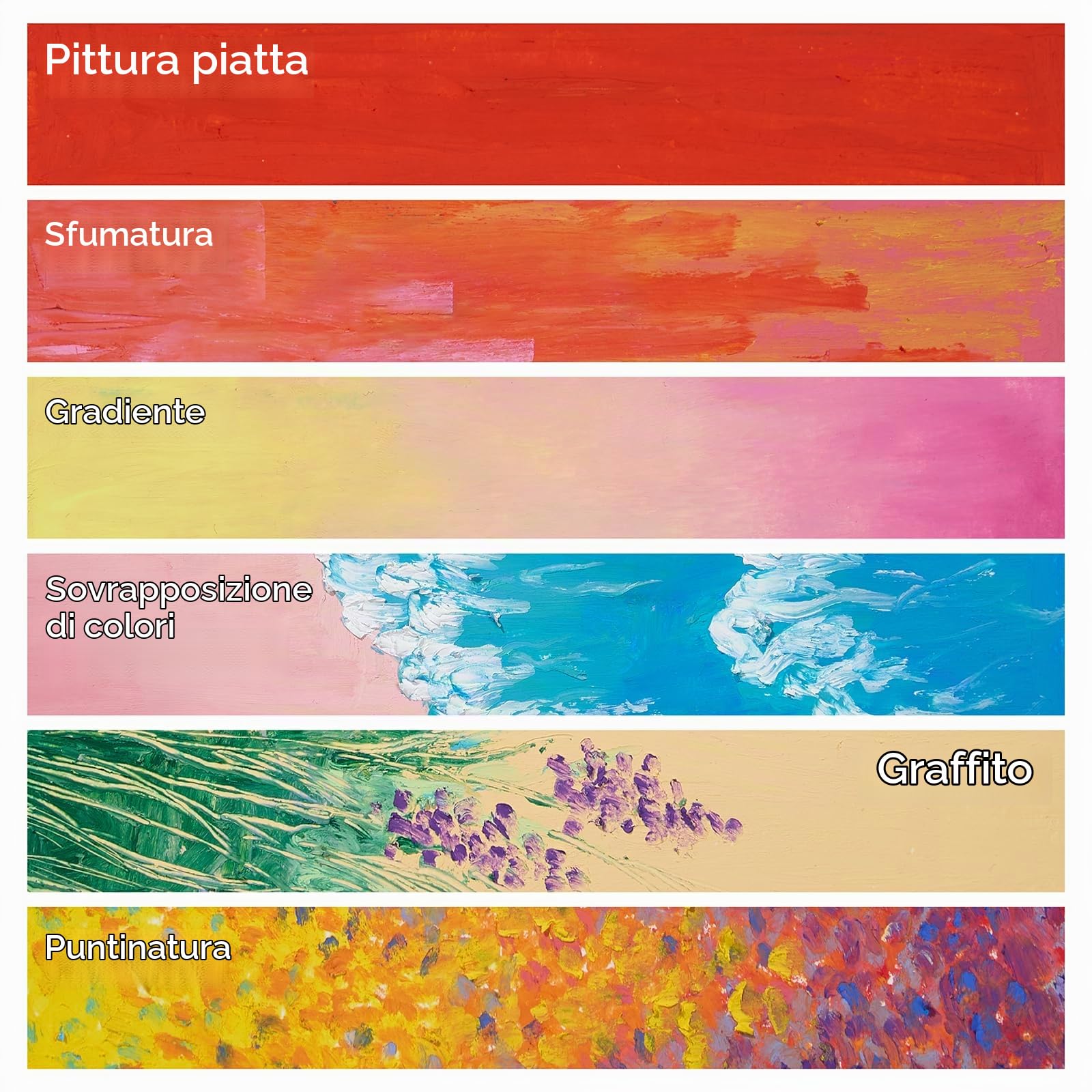 MEEDEN Pastelli ad olio morbidi per artisti: 48 colori con 2 pastelli ad olio quadrati bianchi e 2 neri aggiuntivi per artisti, adulti, pastelli ad olio professionali da miscelare