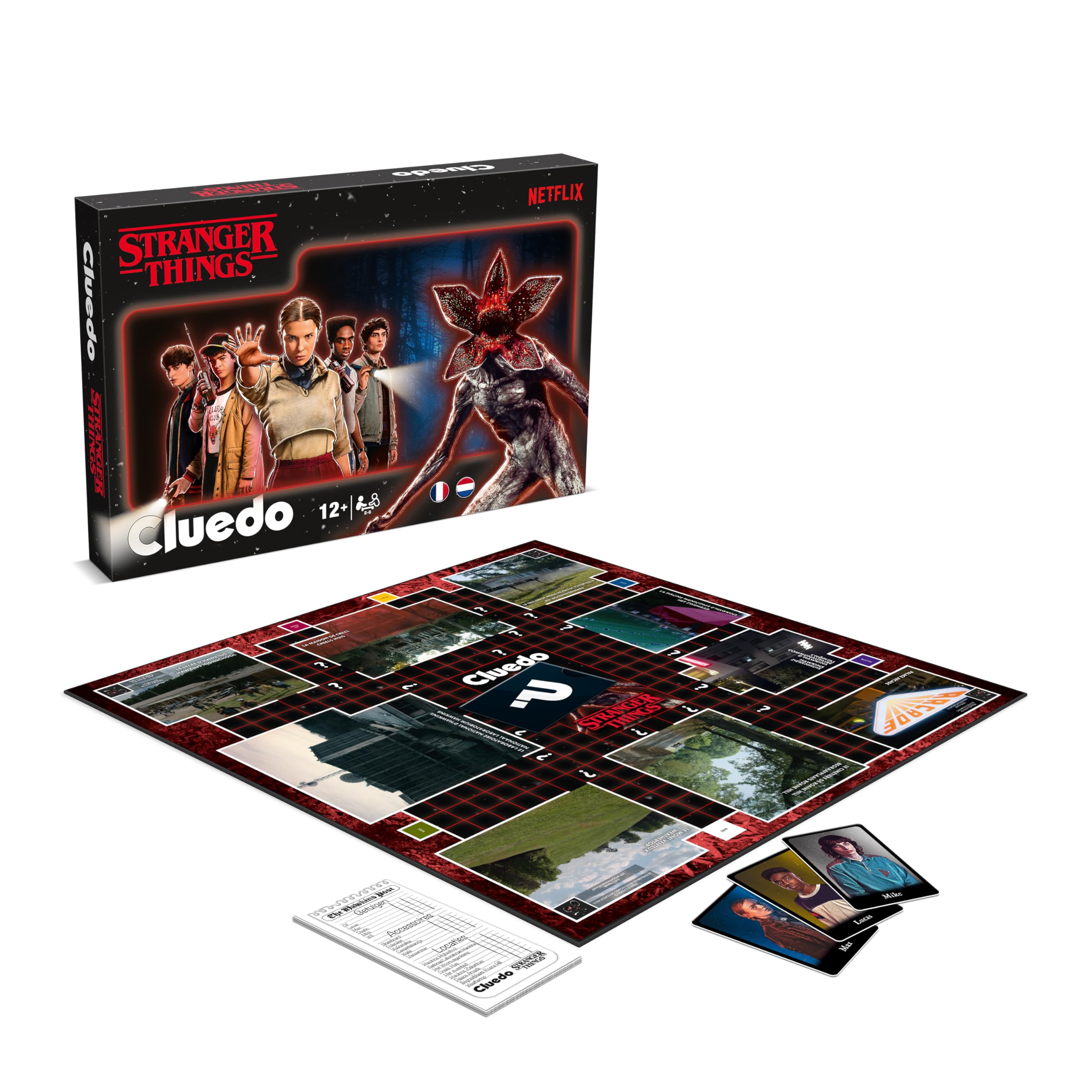 Winning Moves Gioco di società Stranger Things dai 12 anni in su, da 2 a 6 giocatori, gioco cooperativo ispirato alla serie cult, avventura ed eccitazione nell'universo del mondo sul retro