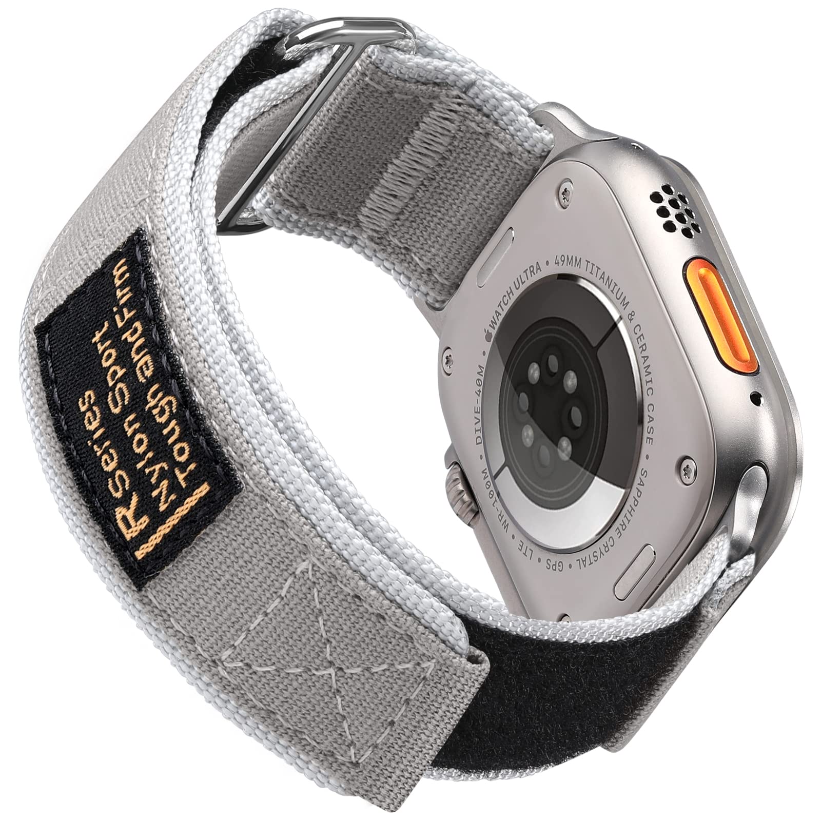 DadoNylon Canvas Fabric Band Compatible with Apple Watch Series 10 | Ultra 2 | 9 | 8 Ultra | 8 | 7 | 6 | SE,49/46/45/44mm for Men, Woven Loop Straps for iWatch Series