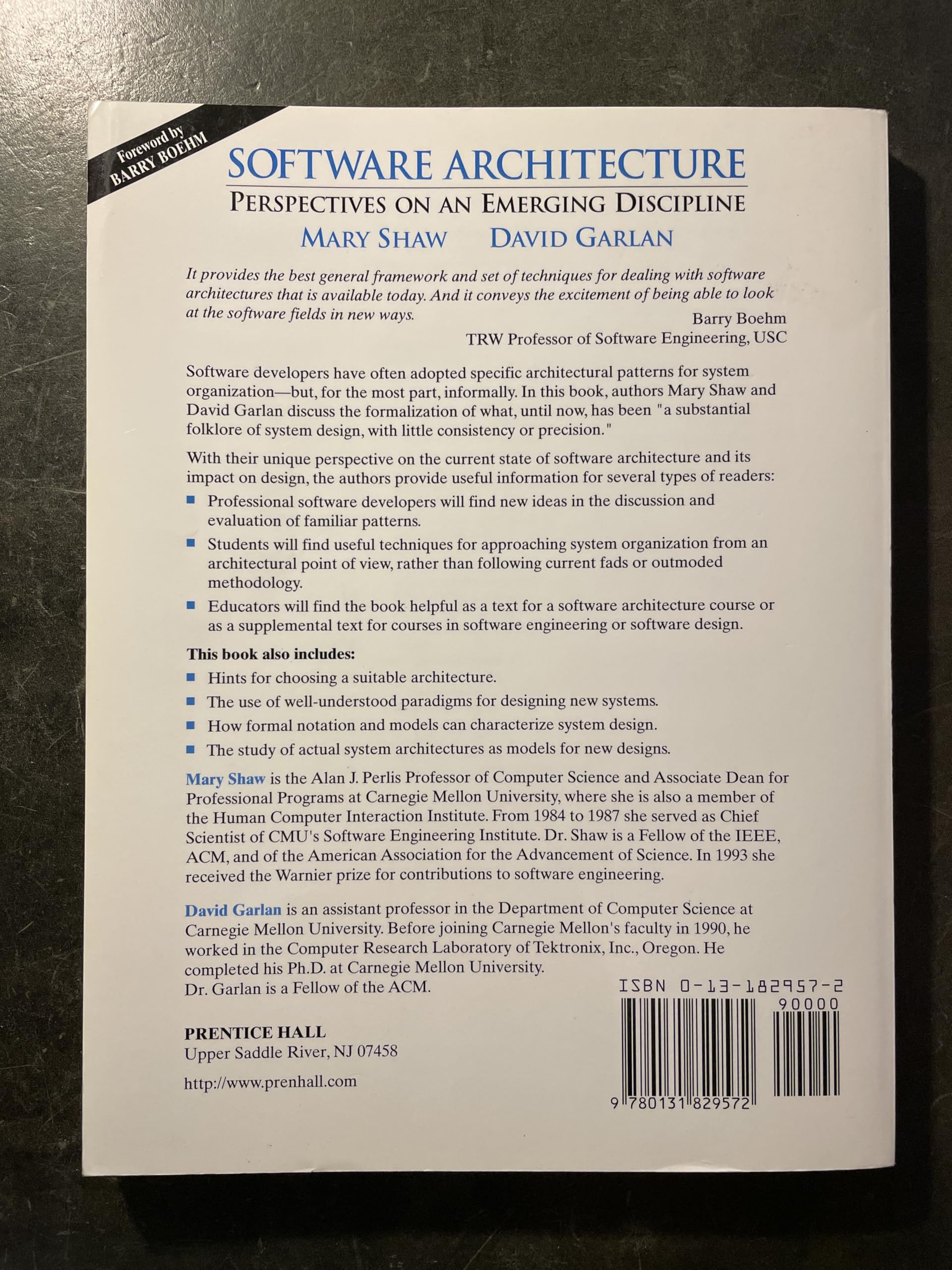 Software Architecture: Perspectives on an Emerging Discipline