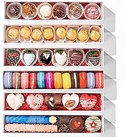 Vista 7 de 50 Pack 12x2.2x2 Inch Chocolate Covered Strawberry Boxes with Clear Window Packing for Macaron, Truffle, Cookie & Bakery Boxes