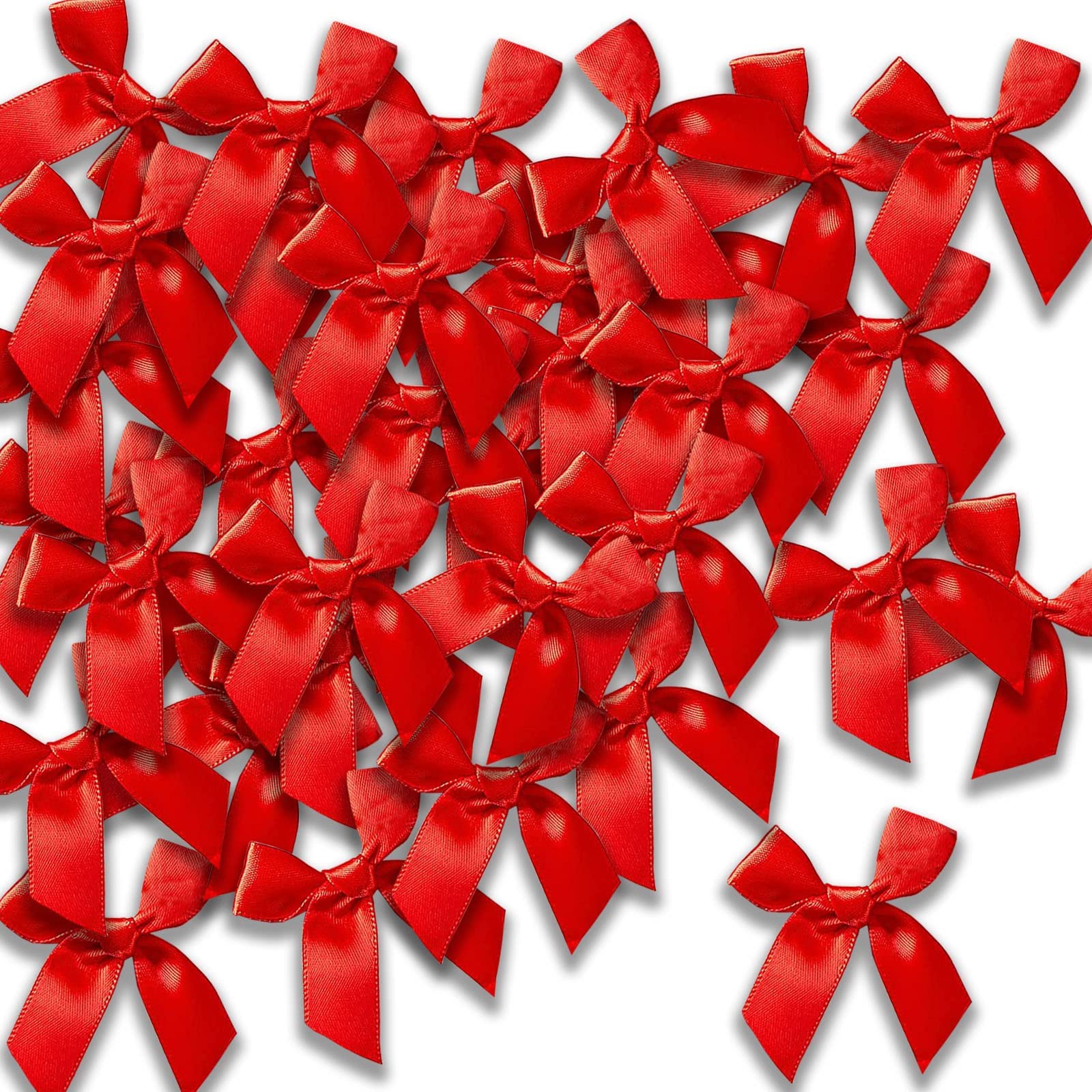 36 Fiocchi Di Velluto Rosso 8,9 Cm Per Regali Fai Da Te, Perfetti Per Confezioni Regalo, Bomboniere, Matrimoni, Baby Shower E Decorazioni Natalizie